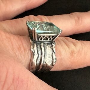Silpada Aqua Glass Ring